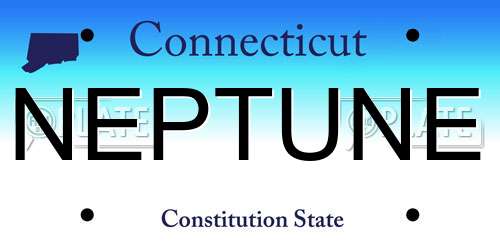 NEPTUNE Connecticut License Plate