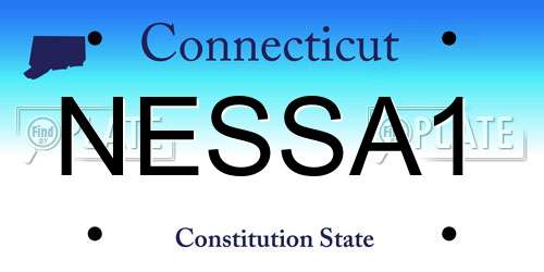 NESSA1 Connecticut License Plate