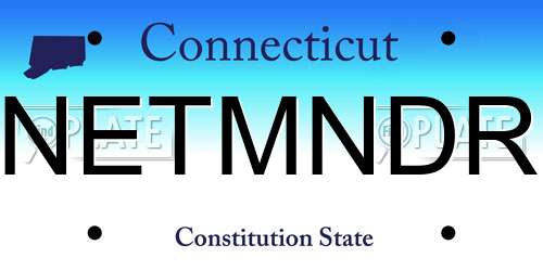 NETMNDR Connecticut License Plate