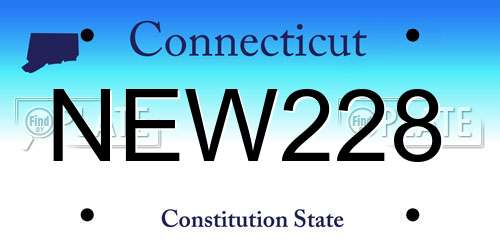 NEW228 Connecticut License Plate