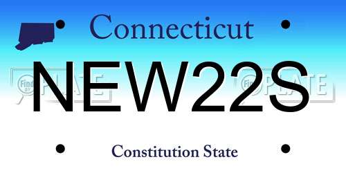 NEW22S Connecticut License Plate
