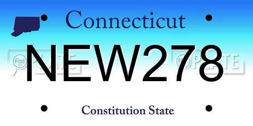 NEW278 Connecticut License Plate
