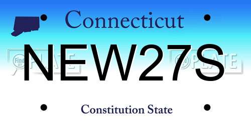 NEW27S Connecticut License Plate