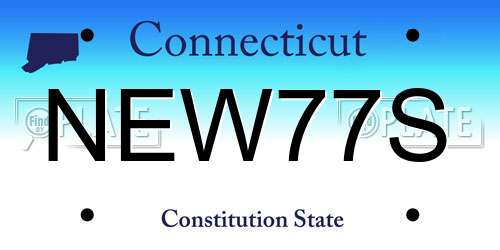 NEW77S Connecticut License Plate
