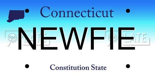 NEWFIE Connecticut License Plate
