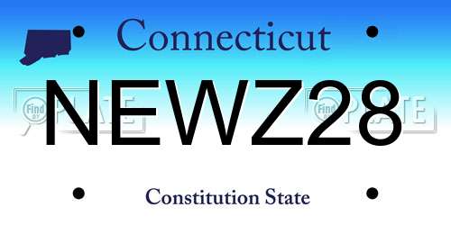 NEWZ28 Connecticut License Plate