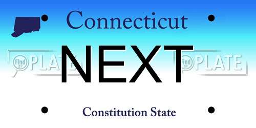 NEXT Connecticut License Plate