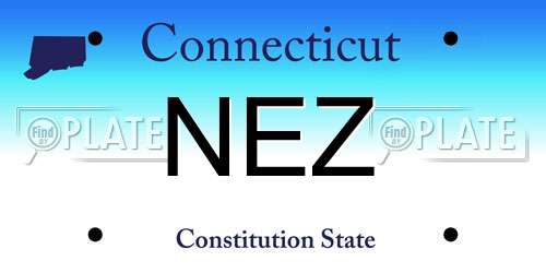 NEZ Connecticut License Plate
