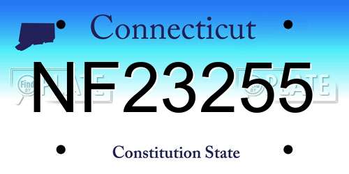 NF23255 Connecticut License Plate
