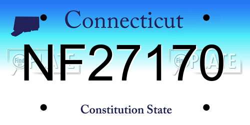 NF27170 Connecticut License Plate