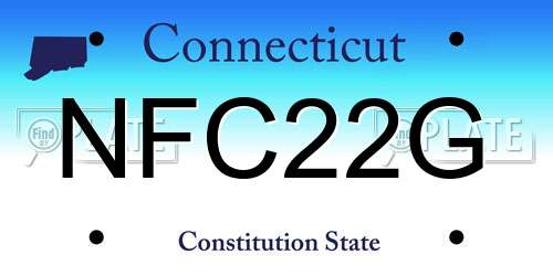 NFC22G Connecticut License Plate