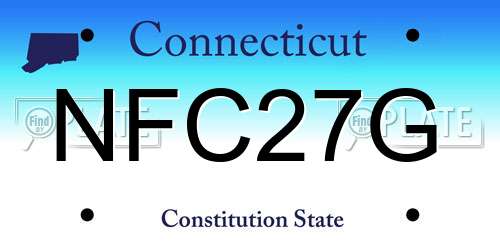 NFC27G Connecticut License Plate