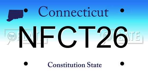 NFCT26 Connecticut License Plate