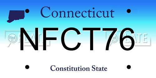 NFCT76 Connecticut License Plate