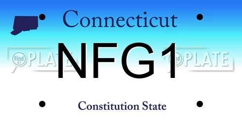 NFG1 Connecticut License Plate