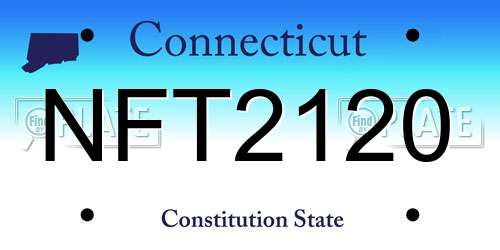 NFT2120 Connecticut License Plate