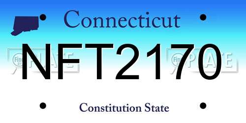 NFT2170 Connecticut License Plate