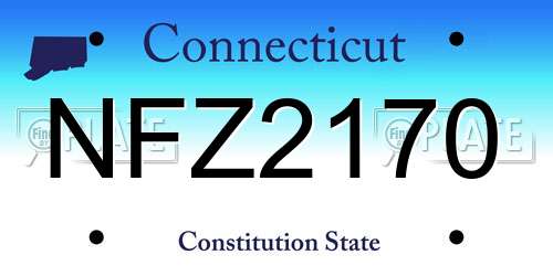 NFZ2170 Connecticut License Plate