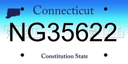 NG35622 Connecticut License Plate