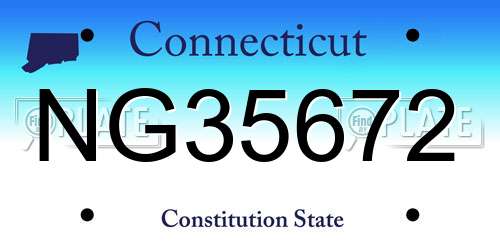 NG35672 Connecticut License Plate