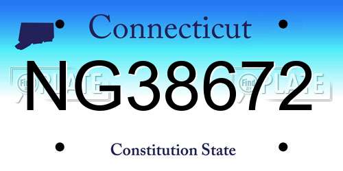NG38672 Connecticut License Plate