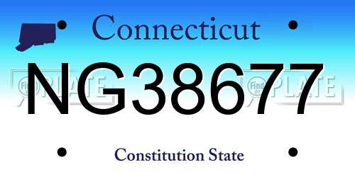 NG38677 Connecticut License Plate