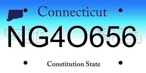 NG4O656 Connecticut License Plate