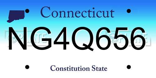 NG4Q656 Connecticut License Plate
