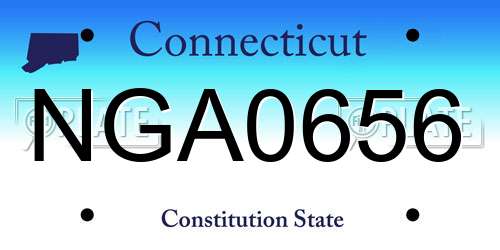 NGA0656 Connecticut License Plate