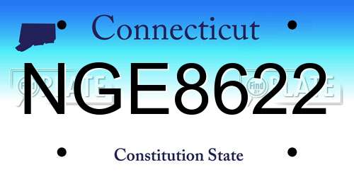 NGE8622 Connecticut License Plate