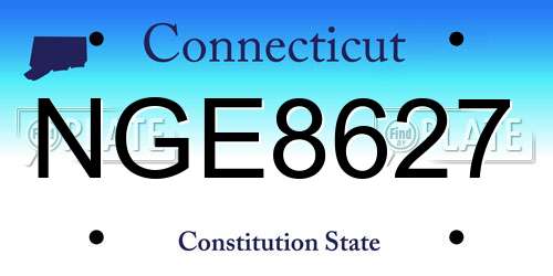 NGE8627 Connecticut License Plate