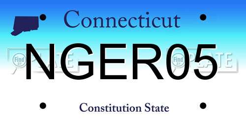 NGER05 Connecticut License Plate