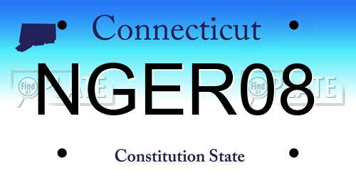 NGER08 Connecticut License Plate