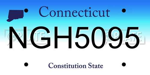 NGH5095 Connecticut License Plate