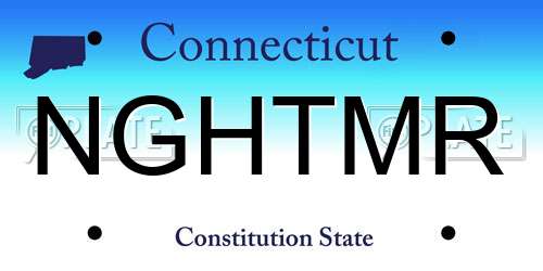 NGHTMR Connecticut License Plate
