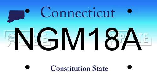 NGM18A Connecticut License Plate