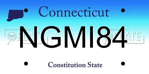 NGMI84 Connecticut License Plate