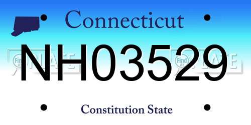 NH03529 Connecticut License Plate
