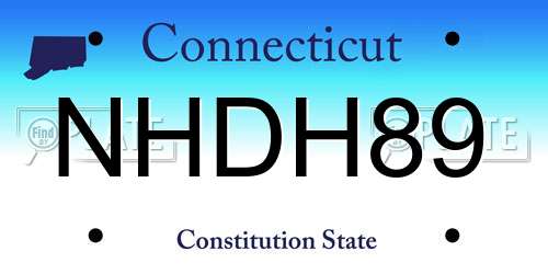 NHDH89 Connecticut License Plate