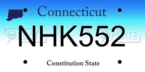 NHK552 Connecticut License Plate