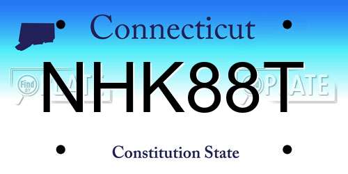 NHK88T Connecticut License Plate