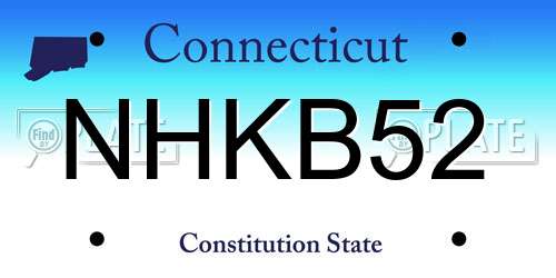 NHKB52 Connecticut License Plate
