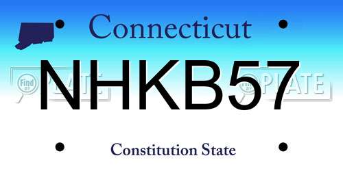 NHKB57 Connecticut License Plate