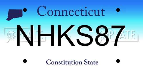 NHKS87 Connecticut License Plate