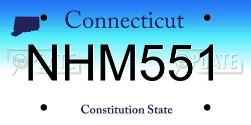 NHM551 Connecticut License Plate