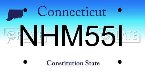 NHM55I Connecticut License Plate