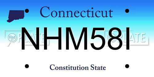 NHM58I Connecticut License Plate