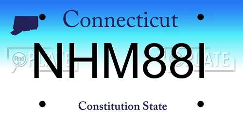 NHM88I Connecticut License Plate