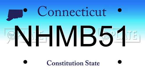NHMB51 Connecticut License Plate