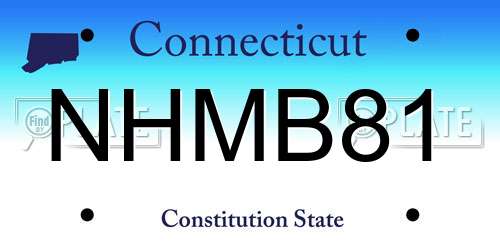 NHMB81 Connecticut License Plate